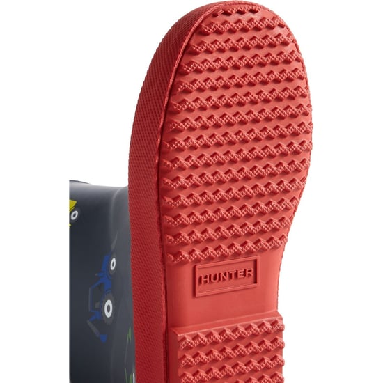 Hunter Kids First Construction Print Boot Rubber Boys's Hunter Navy/Military Red Wellington Boots - Image 3