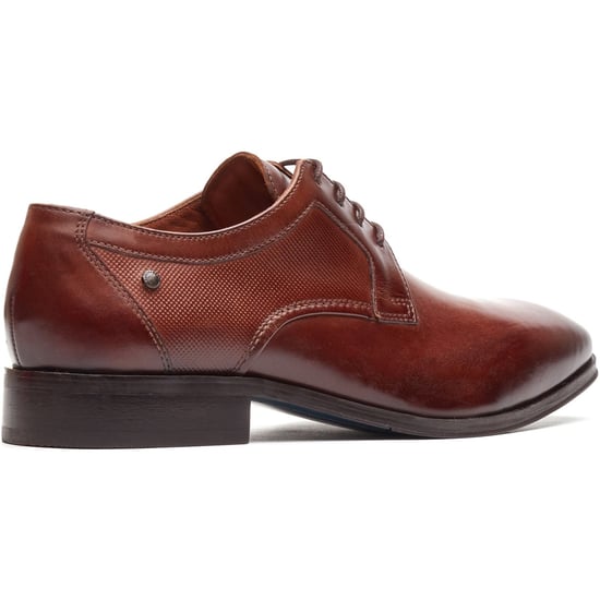 Base London Dome Lace Up Leather Men's Burnt Tan Lace-Up Shoes - Image 2