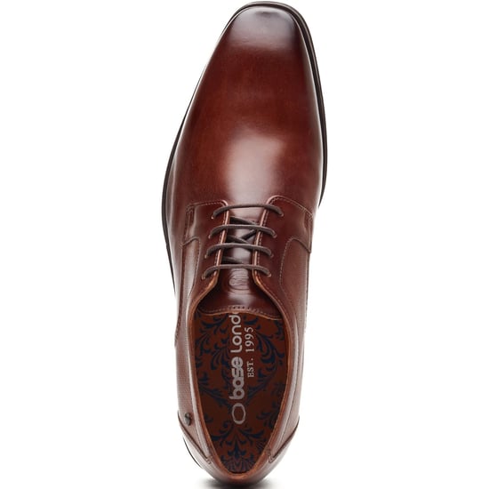 Base London Dome Lace Up Leather Men's Burnt Tan Lace-Up Shoes - Image 4
