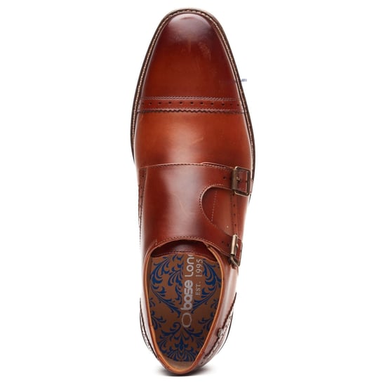 Base London Henley Monk Leather Men's Burnt Tan Double Monk Shoes - Image 4