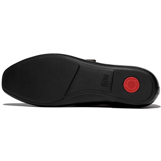 Fitflop Delicato Leren Dames All Black Smalle Fit Schoenen - Image 2