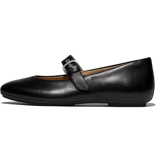 Fitflop Delicato Leren Dames All Black Smalle Fit Schoenen - Image 4