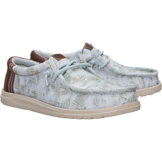 HEYDUDE Wally Tvättad Textil Herr Harbour Green/Multi Slip-on skor - Image 3