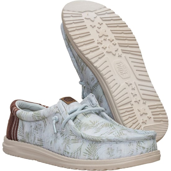 HEYDUDE Wally Tvättad Textil Herr Harbour Green/Multi Slip-on skor - Image 4