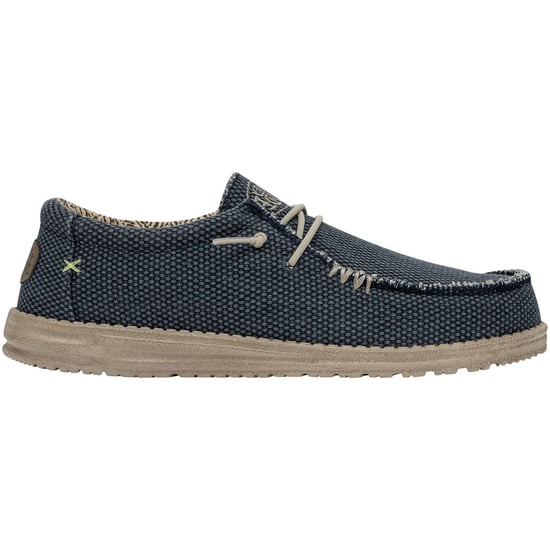 HEYDUDE Wally Gevlochten Polyester Heren Blauwe Nacht Instappers - Image 5