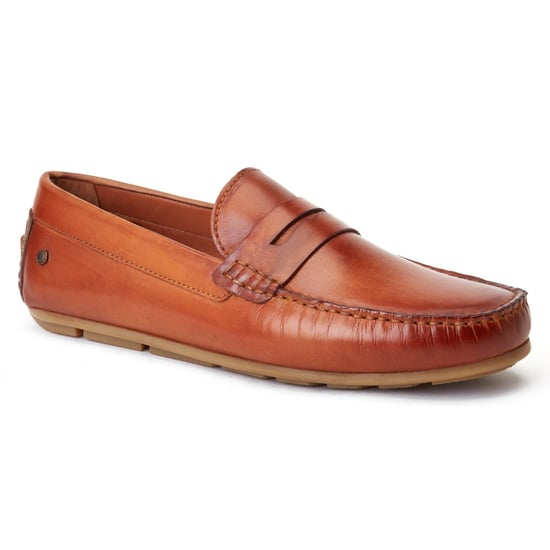 Base London Collins Driver Leather Men's Burnt Tan Loafers - Image 1