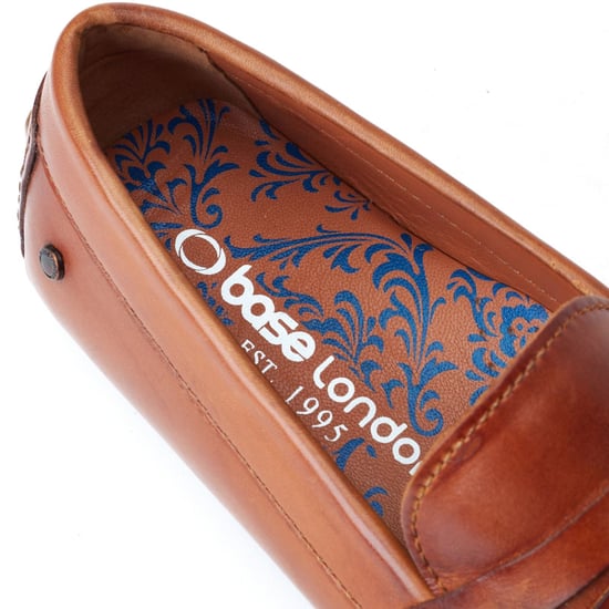 Base London Collins Driver Leather Men's Burnt Tan Loafers - Image 6