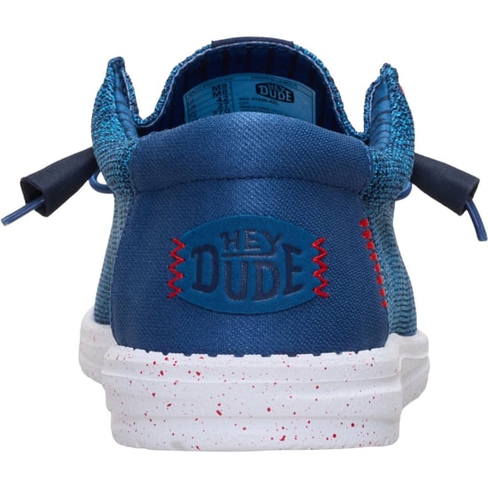 HEYDUDE Wally Stretch Sox Polyester Mäns Ensign Blå/Multi Tofflor - Image 2