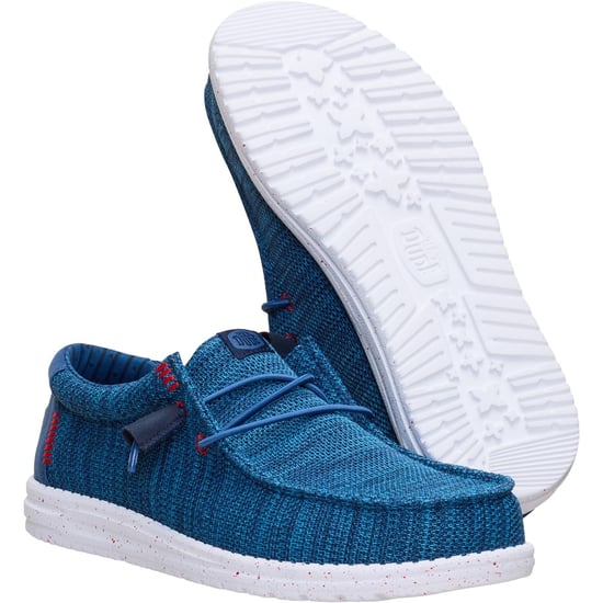 HEYDUDE Wally Stretch Sox Polyester Mäns Ensign Blå/Multi Tofflor - Image 4