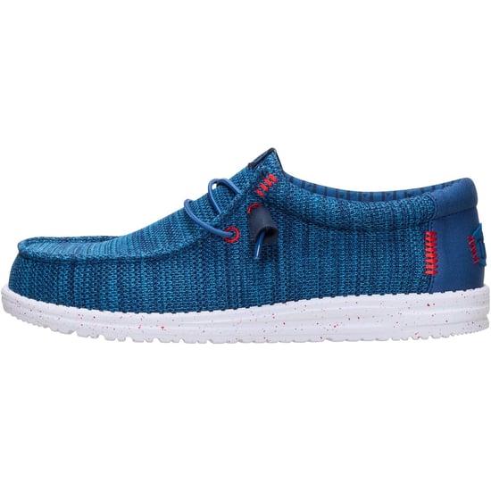 HEYDUDE Wally Stretch Sox Polyester Mäns Ensign Blå/Multi Tofflor - Image 5