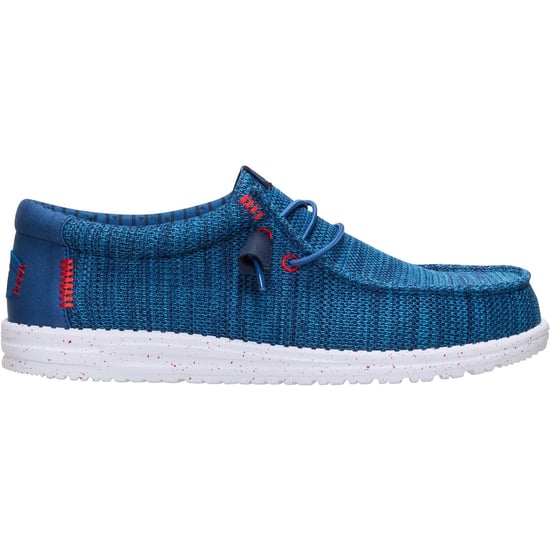 HEYDUDE Wally Stretch Sox Polyester Mäns Ensign Blå/Multi Tofflor - Image 6