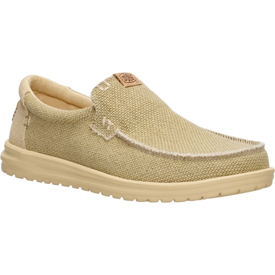 HEYDUDE Mikka Braided Textile Men's Olive Grey/Boulder Tan Loafers - Image 1