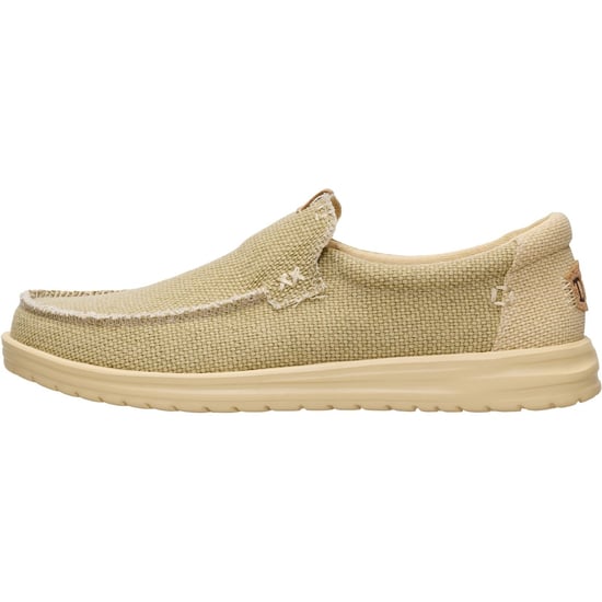 HEYDUDE Mikka Braided Textile Men's Olive Grey/Boulder Tan Loafers - Image 6
