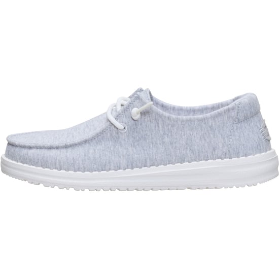 HEYDUDE Wendy Stretch Jersey Textile Women's Light Grey Loafers - Image 6