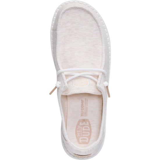 HEYDUDE Wendy Stretch Jersey Textile Women's Oatmeal Loafers - Image 5