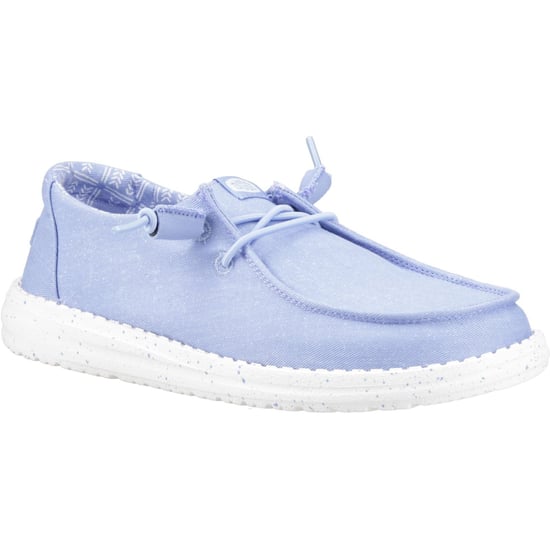 HEYDUDE Wendy Stretch Canvas Textiel Vrouwen Hortensia Blauw Loafers - Image 1