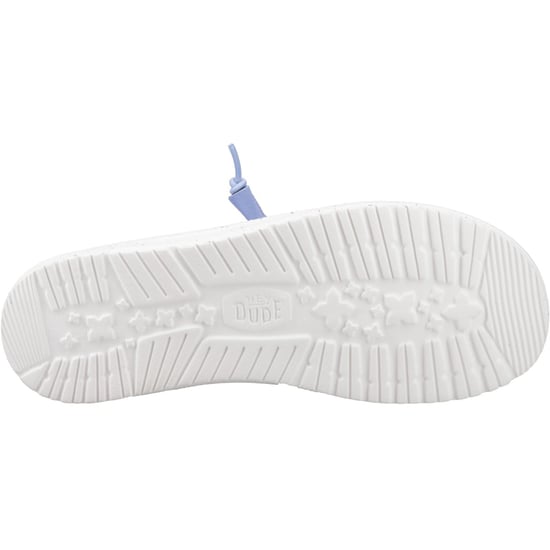 HEYDUDE Wendy Stretch Canvas Textiel Vrouwen Hortensia Blauw Loafers - Image 3