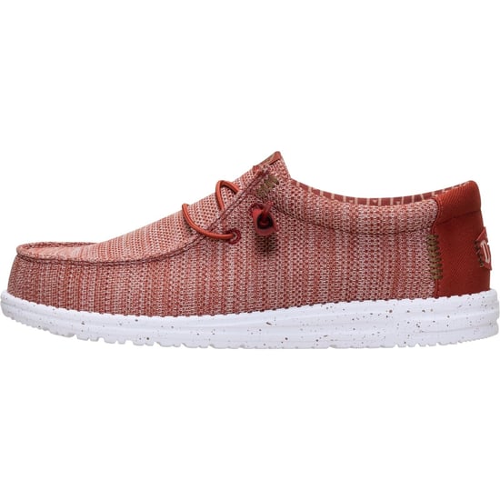HEYDUDE Wally Stretch Sox Polyester Herrskor Bränd Röd/Multifärgad Loafers - Image 5