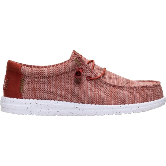 HEYDUDE Wally Stretch Sox Polyester Herrskor Bränd Röd/Multifärgad Loafers - Image 6