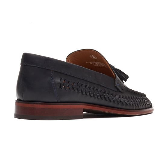 Base London Bracken Loafer Leren Heren Navy Loafers - Image 2