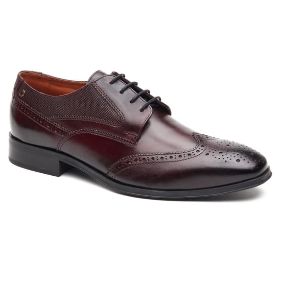 Base London Steeple Brogue Leather Men's Burnt Brown Brogues Shoes - Image 1