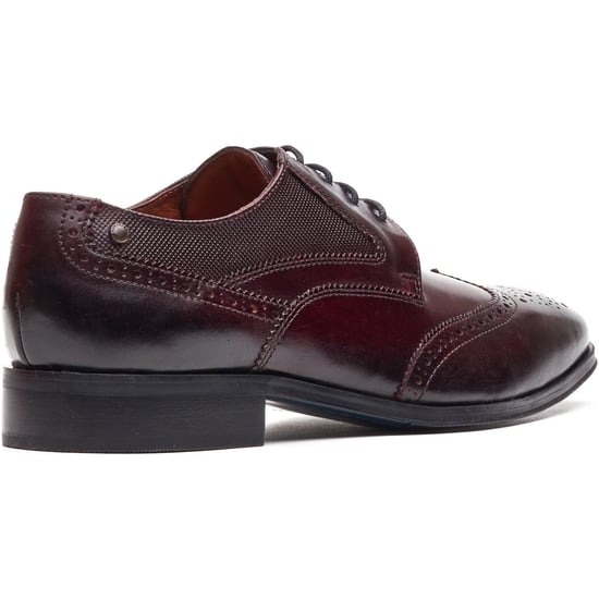 Base London Steeple Brogue Leather Men's Burnt Brown Brogues Shoes - Image 2