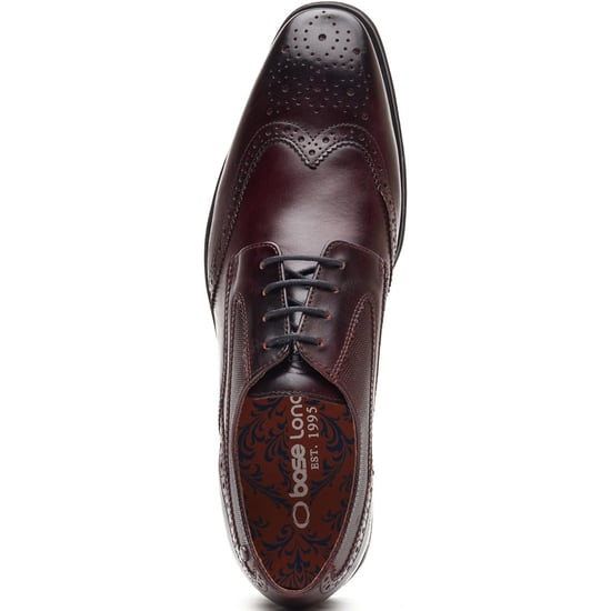 Base London Steeple Brogue Leather Men's Burnt Brown Brogues Shoes - Image 4