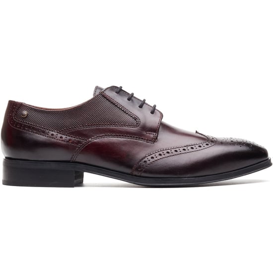 Base London Steeple Brogue Leather Men's Burnt Brown Brogues Shoes - Image 5
