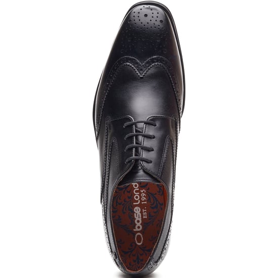 Base London Steeple Brogue Leather Men's Black Brogues Shoes - Image 4