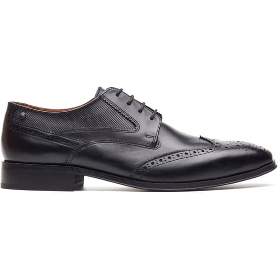 Base London Steeple Brogue Leather Men's Black Brogues Shoes - Image 5