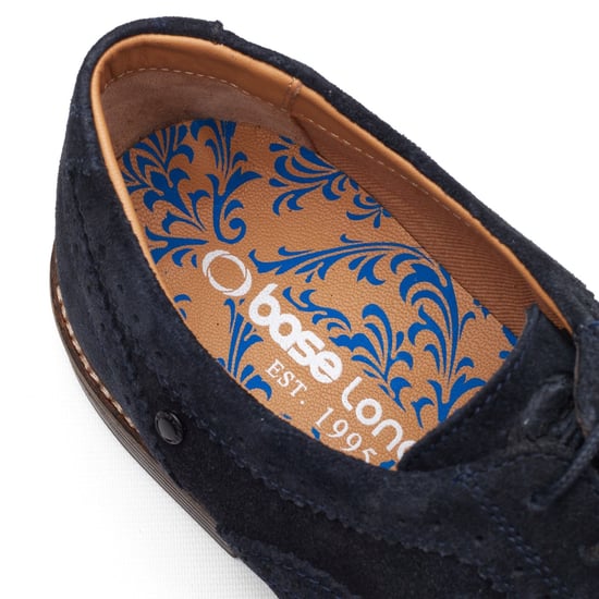 Base London Clarence Brogue Leather Men's Navy Brogues Shoes - Image 6