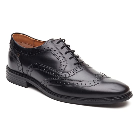 Base London Clarence Brogue Leather Men's Black Brogues Shoes - Image 1