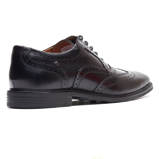 Base London Clarence Brogue Leather Men's Black Brogues Shoes - Image 2