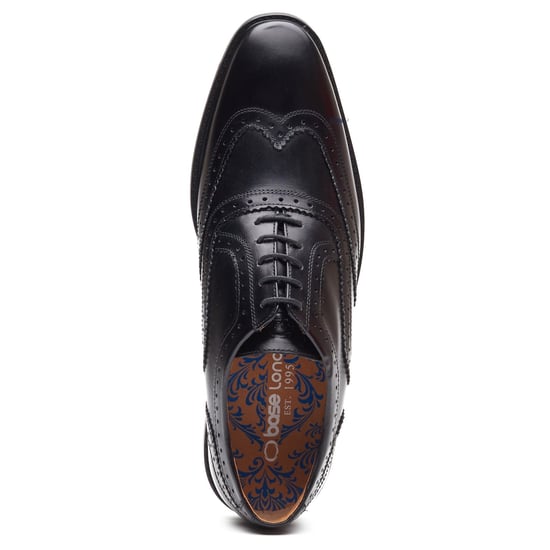Base London Clarence Brogue Leather Men's Black Brogues Shoes - Image 4