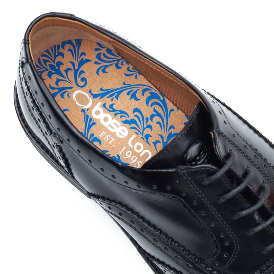 Base London Clarence Brogue Leather Men's Black Brogues Shoes - Image 6