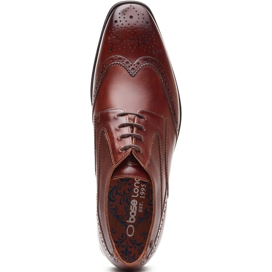 Base London Steeple Brogue Leather Men's Burnt Tan Brogues Shoes - Image 4