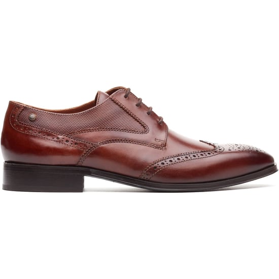 Base London Steeple Brogue Leather Men's Burnt Tan Brogues Shoes - Image 5