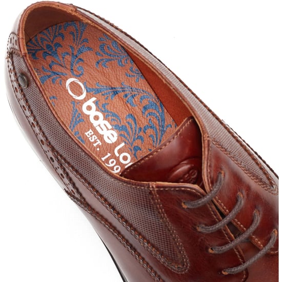 Base London Steeple Brogue Leather Men's Burnt Tan Brogues Shoes - Image 6