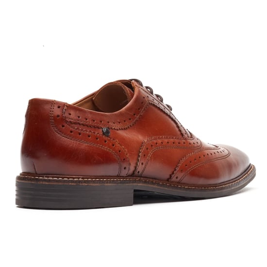 Base London Clarence Brogue Leather Men's Burnt Tan Brogues Shoes - Image 2