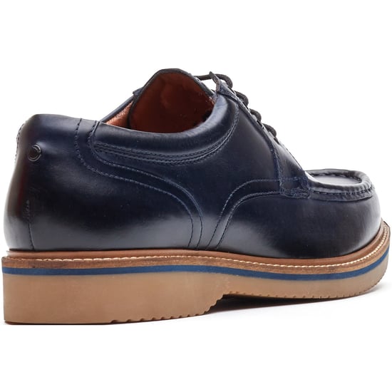 Base London Langdon Leather Men's Navy Boat Shoes - Image 2