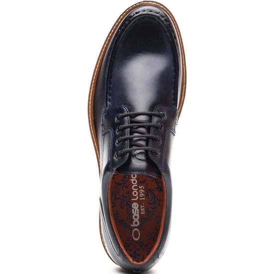 Base London Langdon Leather Men's Navy Boat Shoes - Image 4