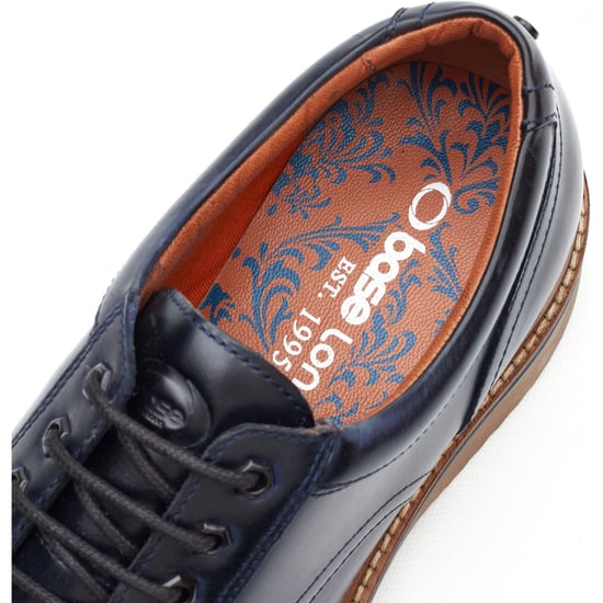 Base London Langdon Leather Men's Navy Boat Shoes - Image 6