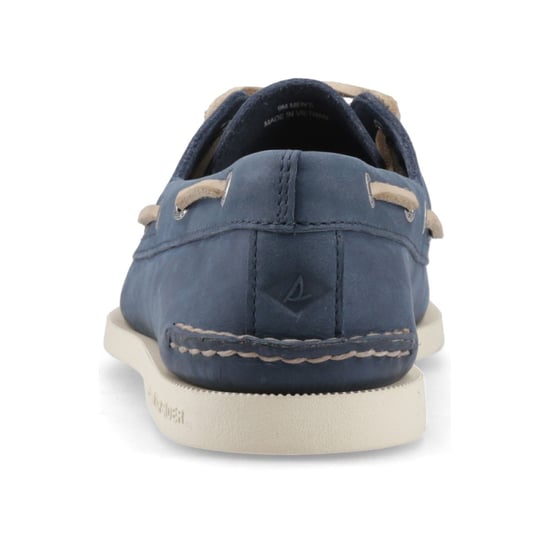 Sperry Authentic 2 Eye Boat Leather Men's Navy Boat Shoes - Image 2