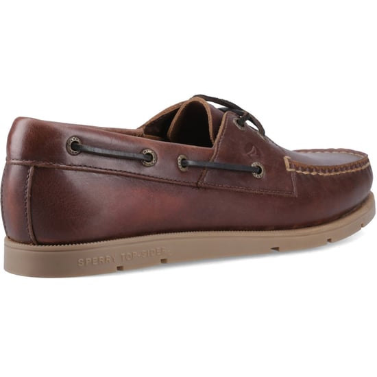 Sperry Oakland 2 Eye Boat Leather Men's Brown Boat Shoes - Image 2