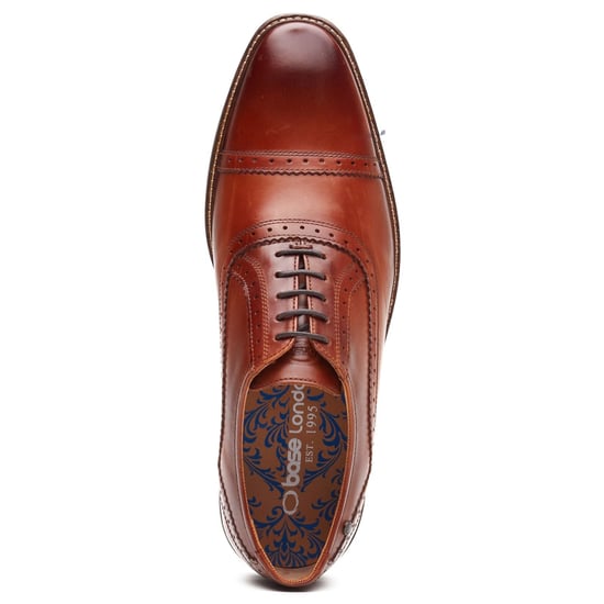 Base London Ascot Oxford Leer Heren Burnt Tan Oxford Schoenen - Image 4