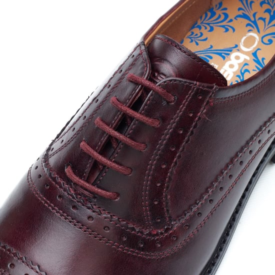 Base London Ascot Oxford Leren Heren Bordo Oxford Schoenen - Image 6