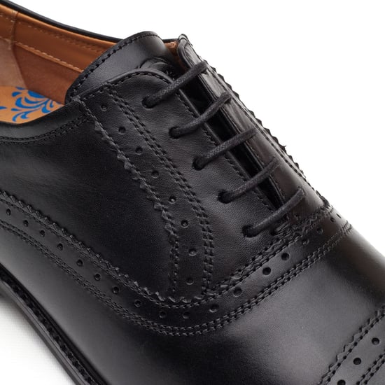 Base London Ascot Oxford Leren Heren Zwarte Oxford Schoenen - Image 6