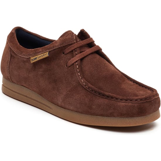 Base London Koko Lace Up Leather Men's Brown Moccasins Shoes - Image 1