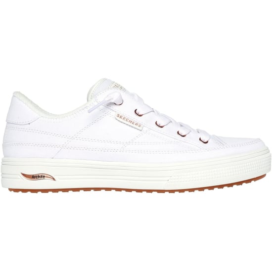 Skechers Arch Fit Arcade - Tot Ziens Daar Textiele Dames Witte Sneakers - Image 5