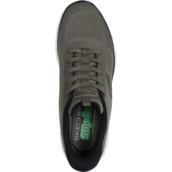 Skechers Summits Leyter Textil Herr Oliv/Svart Träningsskor - Image 3